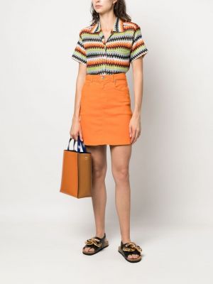 Bavlněné sukně s výšivkou Marni oranžové