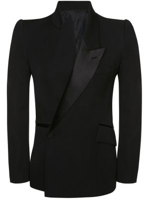 Asimetrična ukrojena obleka Alexander Mcqueen črna