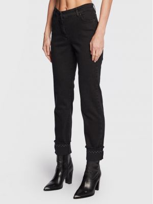 Ravne hlače Olsen črna