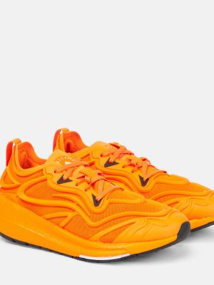 Sneakers in mesh con motivo a stelle Adidas By Stella Mccartney arancione