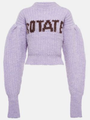Вълнен пуловер Rotate Birger Christensen виолетово
