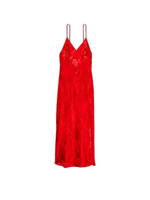 Атласное платье-туника Victoria's Secret красное