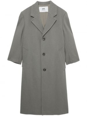 Vlnený kabát Ami Paris sivá