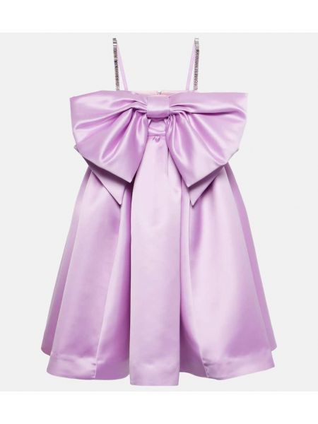 Saténové šaty s mašlí Nina Ricci růžové