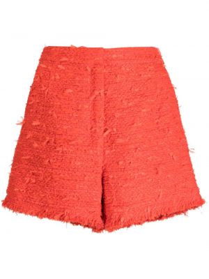 Shorts taille haute en tweed Shiatzy Chen rouge