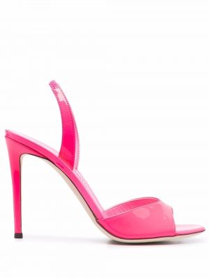 Slingback lær sandaler med reim Giuseppe Zanotti rosa