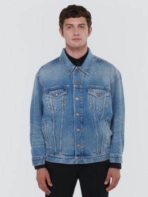 Traper jakna oversized Saint Laurent plava