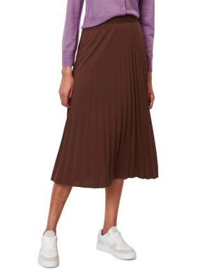 Плиссированная юбка миди Marc O'polo коричневая
