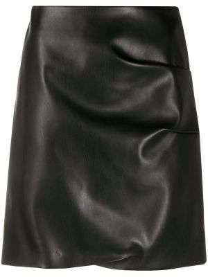 Falda de cuero Patou negro