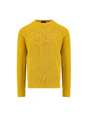 Dzianinowy sweter Roberto Collina żółty