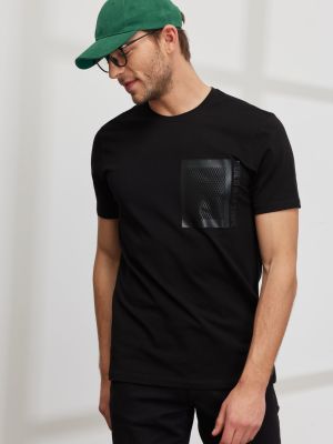 Kokvilnas slim fit polo krekls ar apdruku Altinyildiz Classics melns