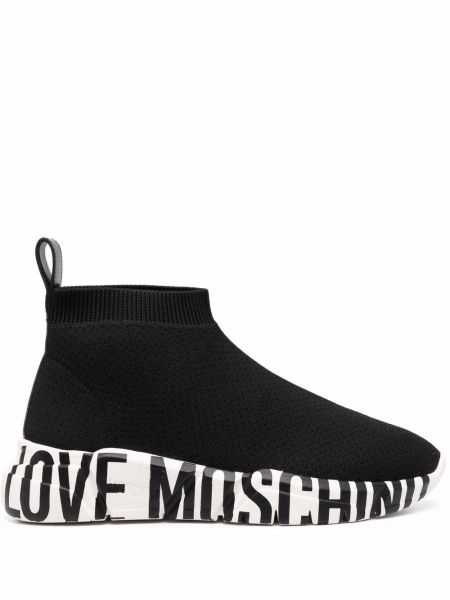 Trykt sneakers Love Moschino svart