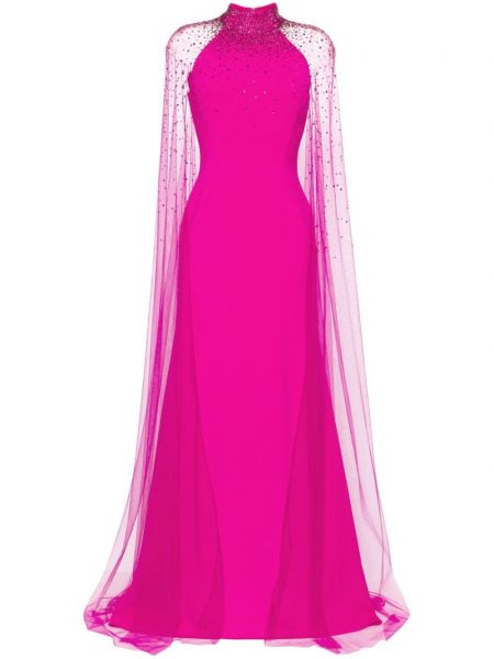 Вечерна рокля с кристали Jenny Packham розово