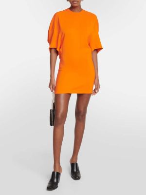 Mini vestido de tela jersey Stella Mccartney naranja