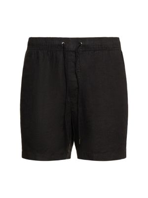 Pantalones cortos de lino James Perse negro
