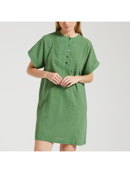 Mini vestido de cuello redondo Des Petits Hauts verde