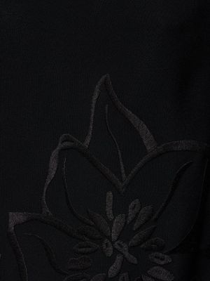 Camicia ricamata con piume Elie Saab nero