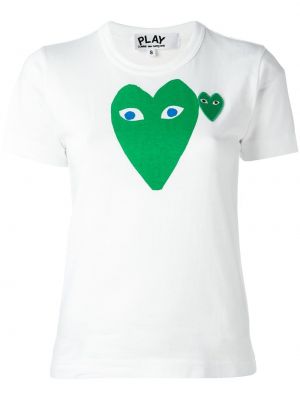 T-shirt mit print Comme Des Garçons Play weiß