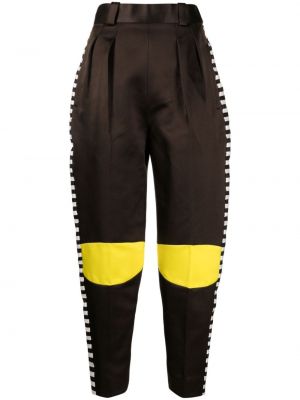 Pantaloni de mătase Louis Vuitton maro