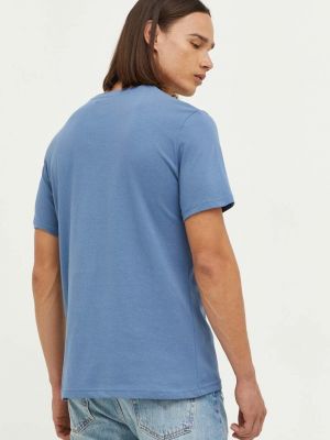 Bavlněné tričko s potiskem Mustang modré