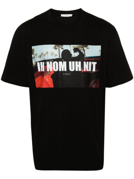 Памучна тениска с принт Ih Nom Uh Nit черно