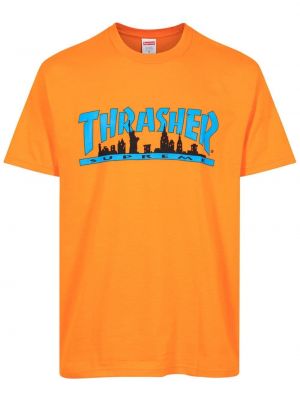 T-shirt Supreme, pomarańczowy