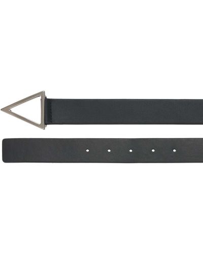 Cinturón de cuero con hebilla Bottega Veneta negro
