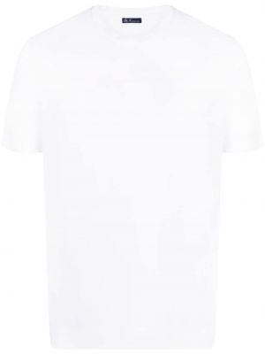 Bombažna majica z okroglim izrezom Finamore 1925 Napoli bela