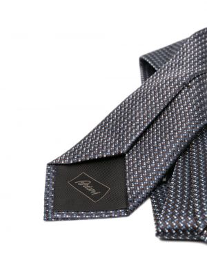 Cravate à motif géométrique en jacquard Brioni
