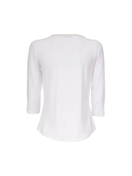 Camiseta de viscosa Le Tricot Perugia blanco