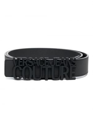 Usnjeni pas Versace Jeans Couture črna