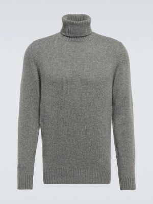 Kašmira džemperis ar augstu apkakli Loro Piana pelēks