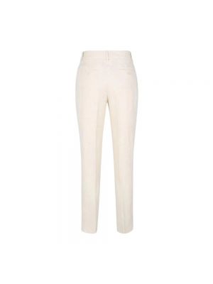 Pantalones de lino con bolsillos Max Mara Weekend blanco