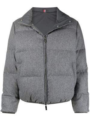 Reverzibilna prugasta pernata jakna Thom Browne siva