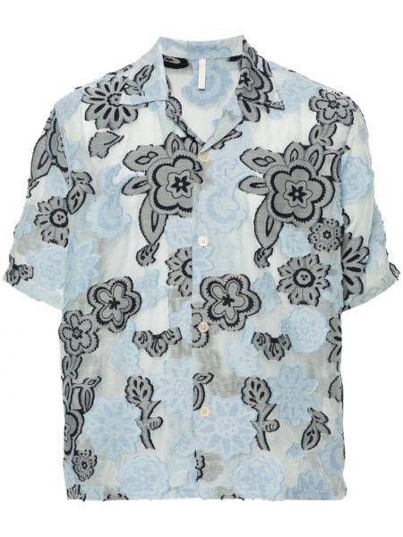 Φλοράλ πουκάμισο με κέντημα Sunflower