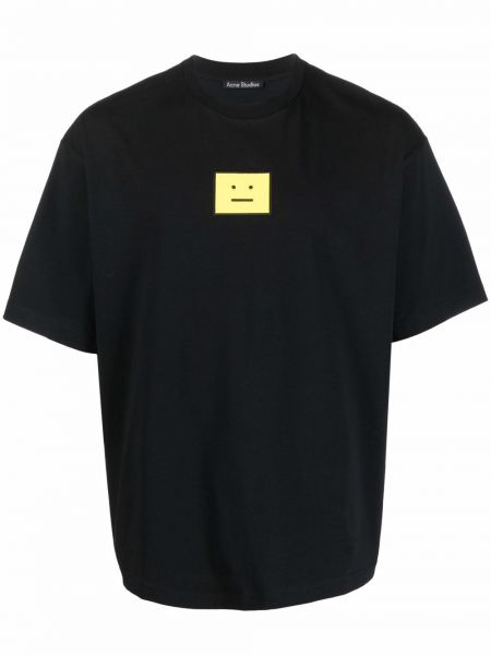 Camiseta de cuello redondo Acne Studios negro