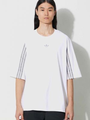 Pamučna majica s printom Adidas Originals bijela