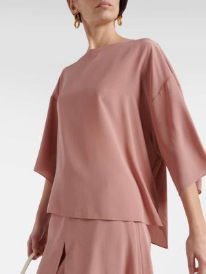 Tricou de mătase Fforme roz