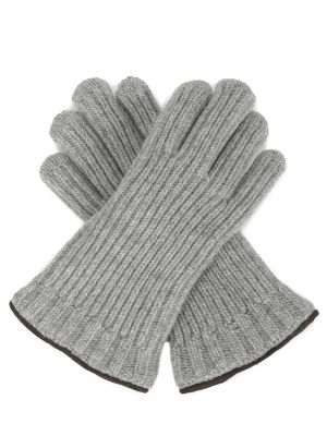 Кашемировые перчатки Loro Piana серые
