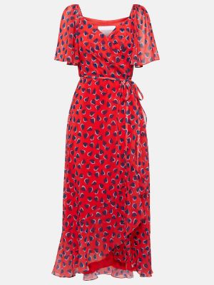 Midi haljina Carolina Herrera crvena