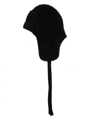 Vlnená čiapka Moncler čierna