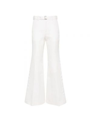 Białe spodnie relaxed fit Sacai