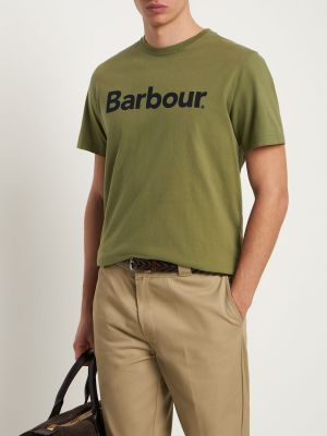 Bavlnené tričko Barbour čierna
