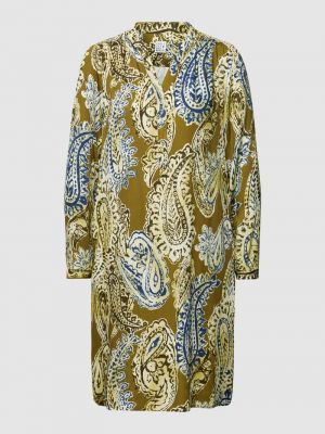 Sukienka midi z wzorem paisley Emily Van Den Bergh khaki