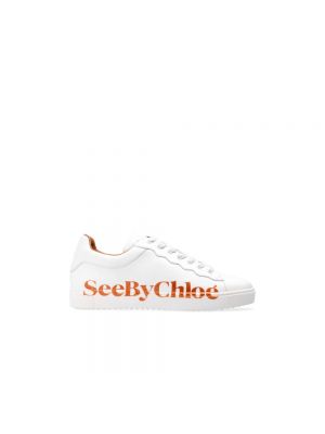 Sneakersy koronkowe See By Chloe białe