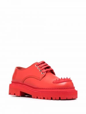 Nėriniuotos iš natūralios odos oksfordo batai su raišteliais Camperlab raudona