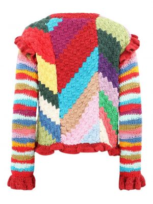 Dzianinowy sweter chunky Celia B czerwony