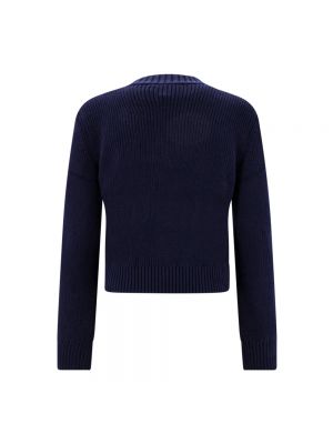 Dzianinowy sweter A.p.c. niebieski