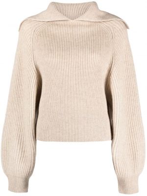 Sweter wełniany z kaszmiru Róhe beżowy
