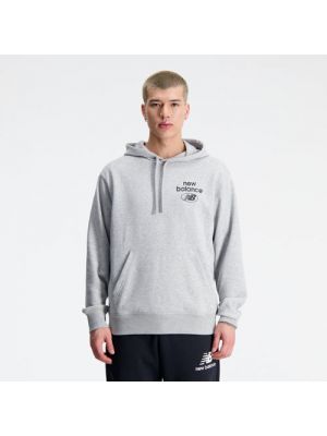 Fleece hoodie aus baumwoll New Balance grau